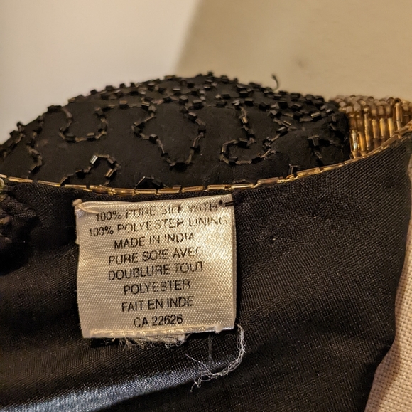 Vintage Night Vogue silk and beaded long sleeve top - Picture 5 of 9